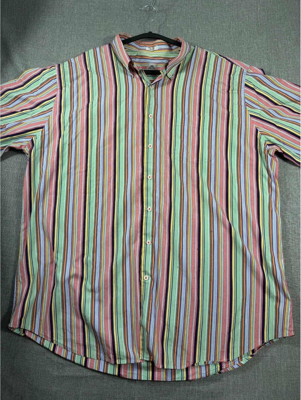 Peter Miller XL Multicolor striped button down shortsleeve